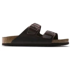 Birkenstock Mules Arizona Sfb Cuir Gras Habana 0452763 Narrow Fit Marron -Magasin De Chaussures 9382801 4