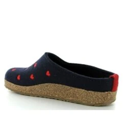 Haflinger Mules Grizzly Cuoricini Bleu 6 Haflinger Mules Grizzly Cuoricini Bleu -Magasin De Chaussures A173401 3