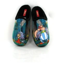 La Maison De L Espadrille Mules A17 Asterix Et Obelix Sangliers Noir