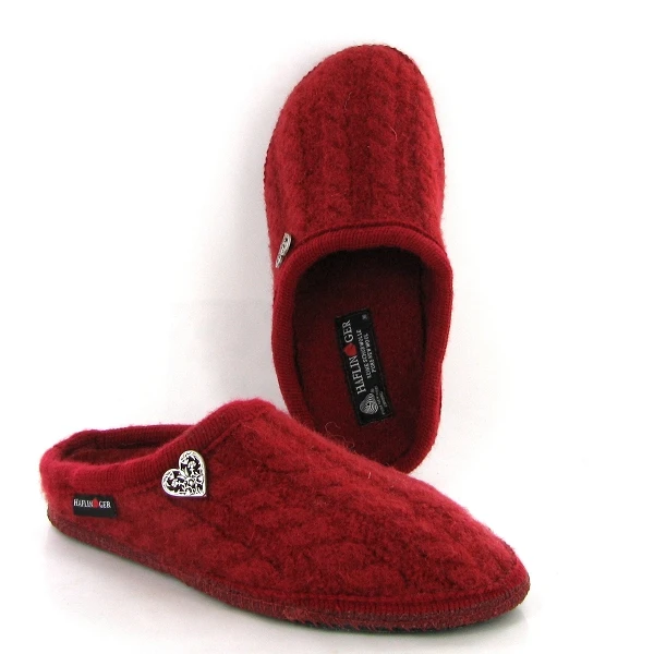 Haflinger Mules Walktoffel Herzerl Rouge 1 Haflinger Mules Walktoffel Herzerl Rouge