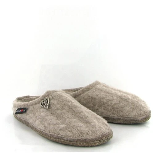 Haflinger Mules Walktoffel Herzerl Beige