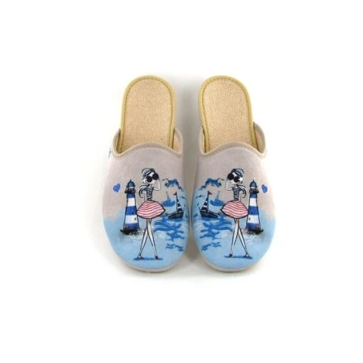 La Maison De L Espadrille Mules 2055 Bretonne Phare Beige