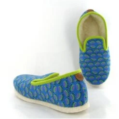 Chausse Mouton Charentaises Popart 5 Chaines Bleu 6 Chausse Mouton Charentaises Popart 5 Chaines Bleu -Magasin De Chaussures D101701 3