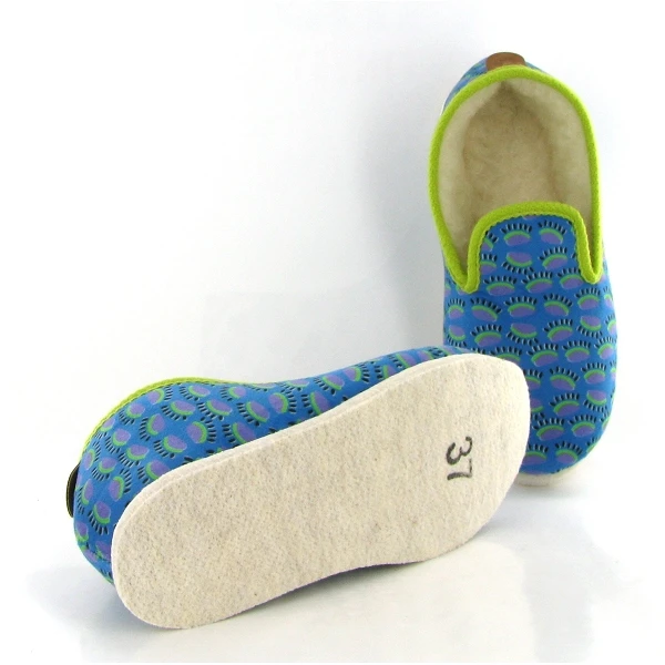 Chausse Mouton Charentaises Popart 5 Chaines Bleu 4 Chausse Mouton Charentaises Popart 5 Chaines Bleu – Image 4