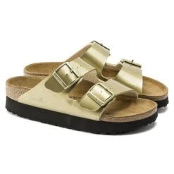 Birkenstock Mules Arizona Pap Birko Flor Platform Or -Magasin De Chaussures E086202 3