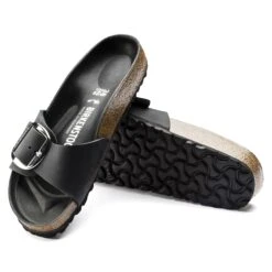 Birkenstock Mules Madrid Big Buckle Hex Noir -Magasin De Chaussures E086302 5