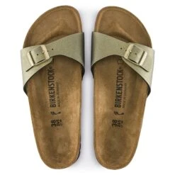 Birkenstock Mules Madrid Birkoflor Electric Metallic Marron -Magasin De Chaussures E086701 6
