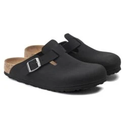Birkenstock Mules Boston Bfbc Earthy Vegan Black 1020497 Noir -Magasin De Chaussures E232301 3