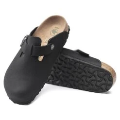 Birkenstock Mules Boston Bfbc Earthy Vegan Black 1020497 Noir -Magasin De Chaussures E232301 4